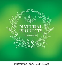 Vector design elements for organic natural logos