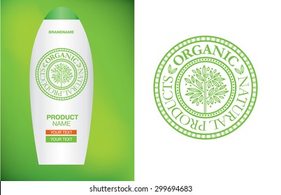 Vector design elements for organic natural logo