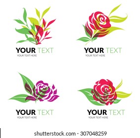 Vector design elements for organic natural logos