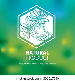 Vector design elements for organic natural logo