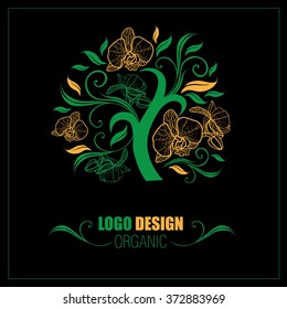 Vector design elements for organic natural logos