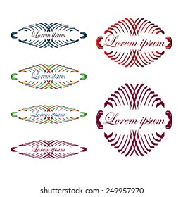 Vector design elements and page decoration. Frames for invitations, greeting cards or announcement. Classical headpieces for all kinds of documents. Decorative elements.