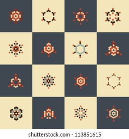 vector design elements - retro colors