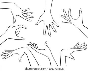 Hand Outline Female High Res Stock Images Shutterstock