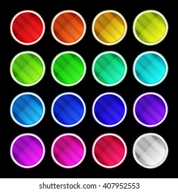 Vector design elements. Set of buttons.Colorful stickers set.