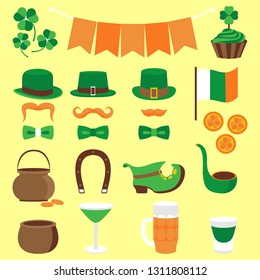 Vector design elements set for St. Patricks Day