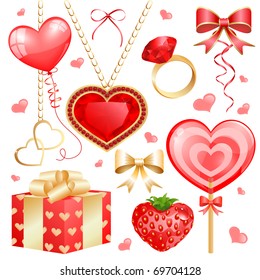 Vector design elements set for Valentine's day