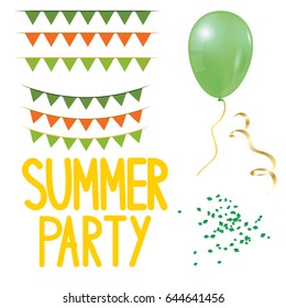 Vector design elements. Summer party.Eps10.