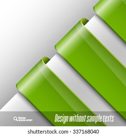 Vector design elements. Three banners on the gray sheet.