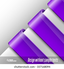 Vector design elements. Three banners on the gray sheet.