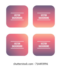 Vector design elements, trendy colorful gradient background set, collection.