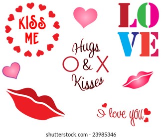 vector design elements for valentine's day