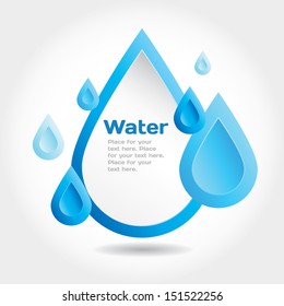 Vector design elements water theme. Place for text