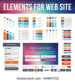 Vector design elements of the web site