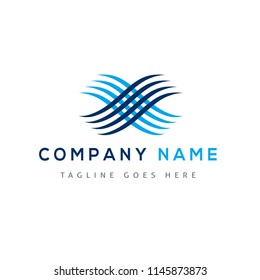 Vector design elements for your company logo, abstract blue icon. Modern logotipe, business corporate template.