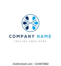 Vector design elements for your company logo, abstract blue icon. Modern logotipe, business corporate template.