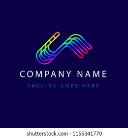 Vector design elements for your company logo, abstract colored icon. Modern logotipe, business corporate template.