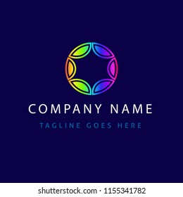 Vector design elements for your company logo, abstract colored icon. Modern logotipe, business corporate template.