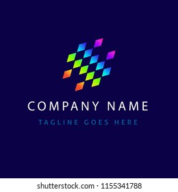 Vector design elements for your company logo, abstract colored icon. Modern logotipe, business corporate template.