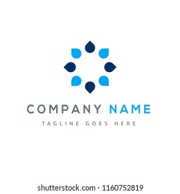 Vector design elements for your company logo, abstract blue icon. Modern logotipe, business corporate template.