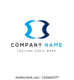 Vector design elements for your company logo, abstract blue icon. Modern logotipe, business corporate template.
