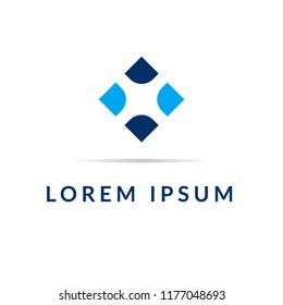 Vector design elements for your company logo, abstract blue icon. Modern logotype, business corporate t.emplate