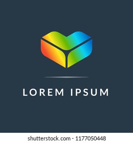 Vector design elements for your company logo, abstract colored icon. Modern logotype, business corporate template.