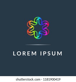 Vector design elements for your company logo, abstract colored icon. Modern logotype, business corporate template.