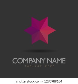 Vector design elements for your company logo, abstract six star icon. Modern logotipe, business corporate template. 