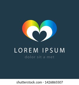 Vector design elements for your company logo, abstract colored icon. Modern logotype, business corporate template.