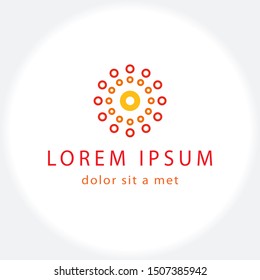 Vector design elements for your company logo, abstract red icon. Modern logotype, business corporate template.