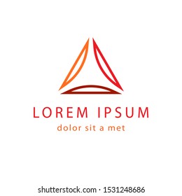 Vector design elements for your company logo, abstract red icon. Modern logotype, business corporate template.