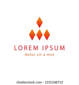 Vector design elements for your company logo, abstract red icon. Modern logotype, business corporate template.