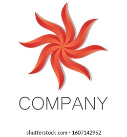 Vector design elements for your company logo, abstract flower-shaped icon. Modern logo, business corporate template.