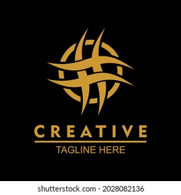 Vector design elements for your company logo, small wave logo shaped plus abstract and circle, modern, simple and minimalist logotype, business company template