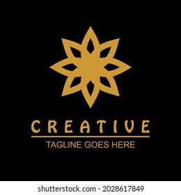 Vector design elements for your company logo, twisted eight leaf logo, modern, simple and minimalist logotype, business company template