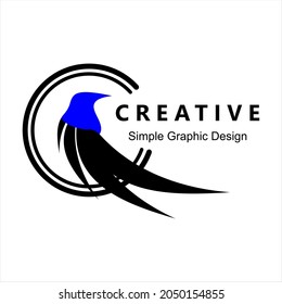 Vector design elements for your company logo, icon Vektor logo. illustration of a bird in a circle. Business company template. Simple, cool and modern abstract logo