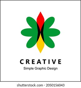 Elementos de diseño de vectores para el logotipo de su empresa, icono de flor y hoja. Plantilla de empresa. Logotipo abstracto simple, fresco y moderno