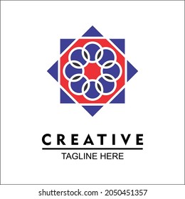 Vector design elements for your company logo, icon chain in two boxes. Business company template. Simple, cool and modern colorful abstract logo