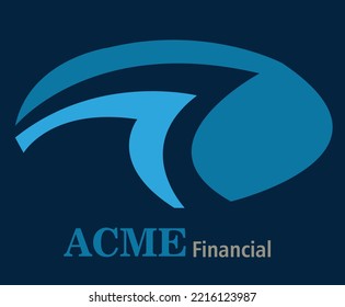 Vector design elements for your company logo, abstract blue icon. Modern logotipe, business corporate template.