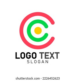 vector design elements for your company logo, letter COC logo. modern logotype, business corporate template. logo with target icon.