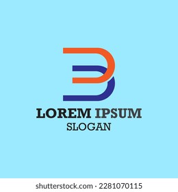 vector design elements for your company logo, b monogram logo. modern logo design, business corporate template. b icon.