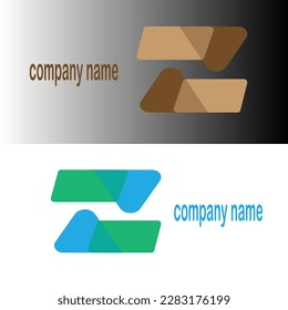 Vector design elements for your company logo, abstract blue icon. Modern logotipe, business corporate template.