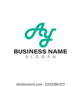 vector design elements for your company logo, letter ay logo. modern logo design, business corporate template. ay monogram logo.