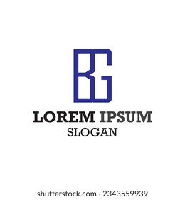 Vektordesign-Elemente für Ihr Firmenlogo, BG-Logo. modernes Logo-Design, Business Corporate Template. bg monogram Logo.