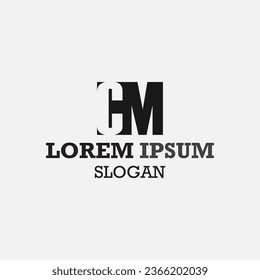 vector design elements for your company logo, letter cm logo. modern logo design, business corporate template. cm monogram logo.