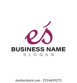 Vektordesign-Elemente für Ihr Firmenlogo, es Monogramm-Logo. modernes Logo-Design, Business Corporate Template. es -Symbol.