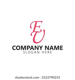 Vektordesign-Elemente für Ihr Firmenlogo, EU-Monogramm-Logo. modernes Logo-Design, Business Corporate Template. EU-Symbol.