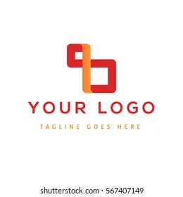 Vector design elements for your company logo, abstract red icon. Modern logotipe, business corporate template.