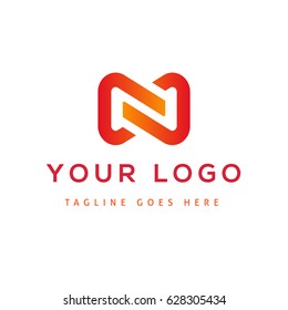 Vector design elements for your company logo, abstract orange icon. Modern logotipe, business corporate template.